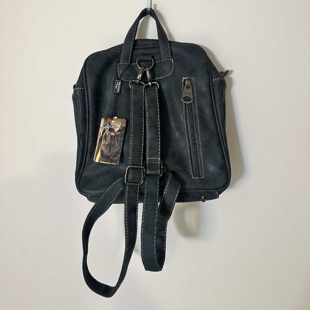 🎀Montana West Concho Backpack/Crossbody Bag - Gray - Picture 4 of 11